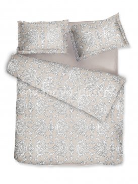 Комплект постельного белья DecoFlux Сатин Евро Victoria Ivory в интернет-магазине Моя постель