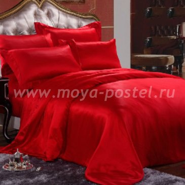 Шелковый комплект "Красный", евро макси в интернет-магазине Моя постель