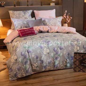 Комплект постельного белья Делюкс Сатин на резинке LR244, двуспальный 160х200, наволочки 50х70 в интернет-магазине Моя постель