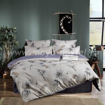Комплект постельного белья Сатин вышивка CNR060 на резинке 180*200, семейный в интернет-магазине Моя постель