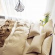 Двуспальное постельное белье из бежевого страйп-сатина на резинке CFR004 (180*200*30) в интернет-магазине Моя постель - Фото 3