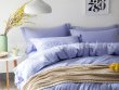 Лиловое постельное белье с простыней на резинке CFR005, страйп-сатин, евро (180*200*30) в интернет-магазине Моя постель - Фото 2