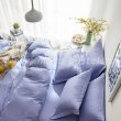 Двуспальное постельное белье с простыней на резинке CFR005, лиловое, страйп-сатин (180*200*30) в интернет-магазине Моя постель - Фото 2