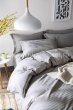 Двуспальное серое постельное белье на резинке CFR006, страйп-сатин (160*200*30) в интернет-магазине Моя постель - Фото 3