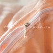 Евро комплект персикового постельного белья с простыней на резинке CFR007, страйп-сатин (160*200*30) в интернет-магазине Моя постель - Фото 5