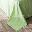 Салатовое постельное белье евро макси из страйп-сатина CR009 (200*220*30) в интернет-магазине Моя постель - Фото 5
