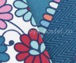 Бирюзовое постельное белье с цветами «SANCHA» из сатина, евро в интернет-магазине Моя постель - Фото 4