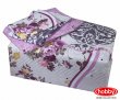 Лилово-розовое постельное белье с двусторонним стеганым покрывалом «SUSANA-BELINDA», двуспальное в интернет-магазине Моя постель - Фото 2