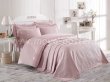 Розовое постельное белье с покрывалом «ELITE SET» NEW из сатина, евро в интернет-магазине Моя постель