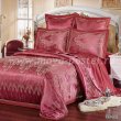 Бордовое постельное белье из жаккарда Kingsilk SB-121-3, евро в интернет-магазине Моя постель