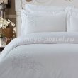 Евро комплект белого постельного белья с вышивкой Kingsilk RP-5-3, перкаль в интернет-магазине Моя постель