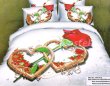 Семейное постельное белье сатин 2 наволочки (два сердца и роза) в интернет-магазине Моя постель