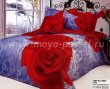 Кпб сатин евро 4 наволочки (роза на фиолетовом) в интернет-магазине Моя постель